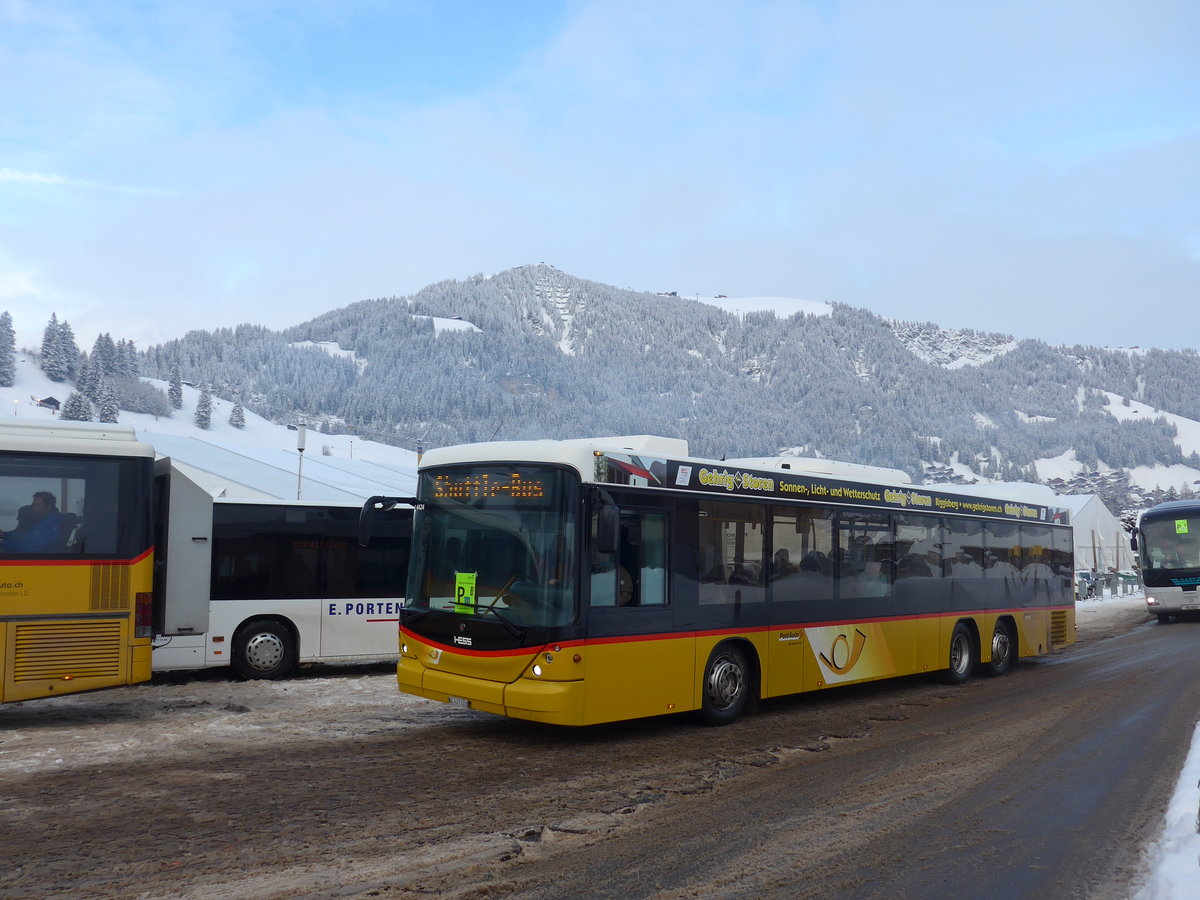 (200'805) - Engeloch, Riggisberg - Nr. 7/BE 447'403 - Scania/Hess am 12. Januar 2019 in Adelboden, Weltcup