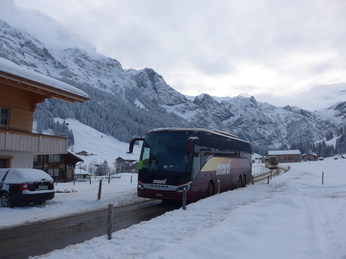 (200'826) - Marti, Kallnach - Nr. 9/BE 572'209 - Setra am 12. Januar 2019 in Adelboden, Weltcup