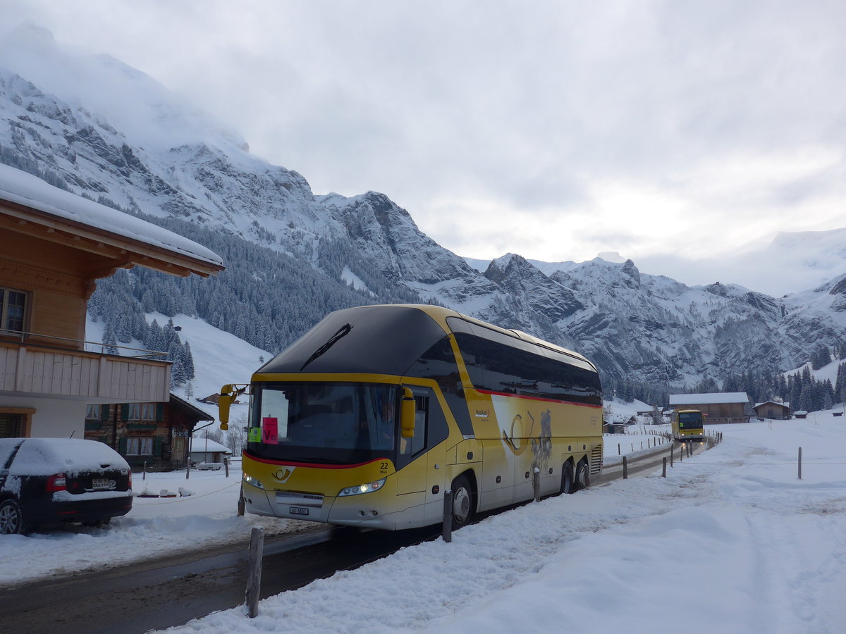 (200'827) - Tschannen, Zofingen - Nr. 22/AG 6803 - Neoplan (ex PostAuto Graubnden) am 12. Januar 2019 in Adelboden, Weltcup