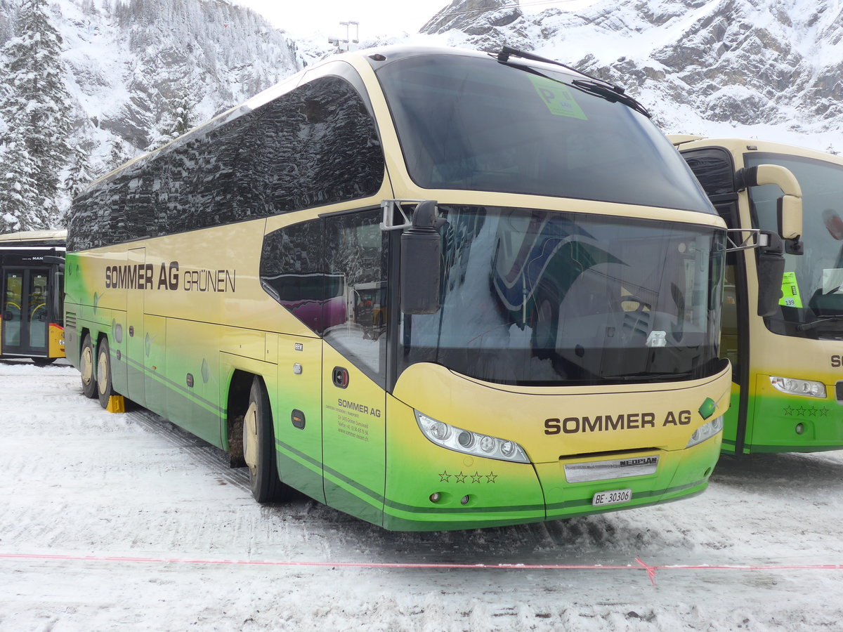 (200'899) - Sommer, Grnen - BE 30'306 - Neoplan (ex Wckerlin, Zrich) am 12. Januar 2019 in Adelboden, Unter dem Birg