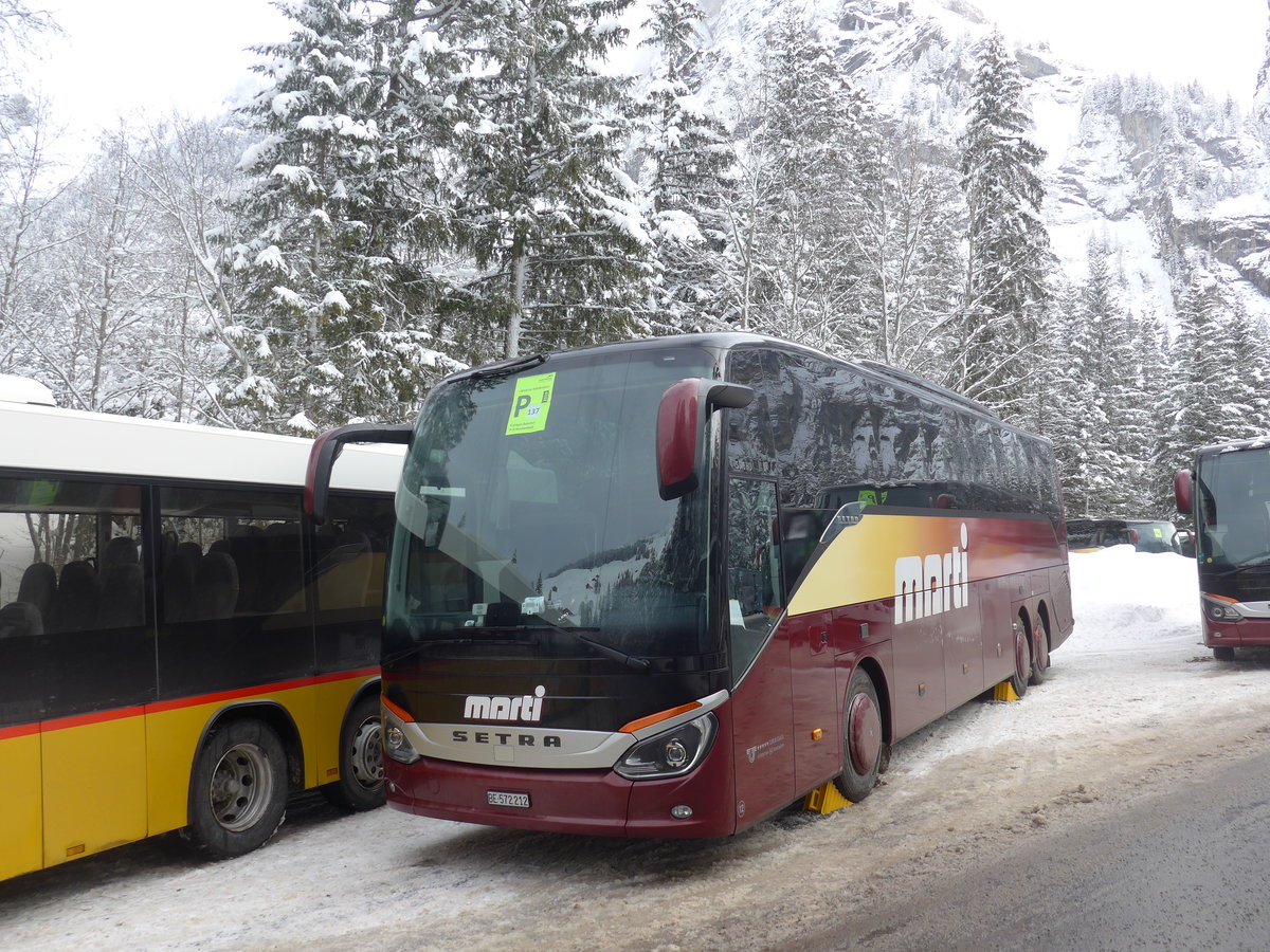 (200'935) - Marti, Kallnach - Nr. 12/BE 572'212 - Setra am 12. Januar 2019 in Adelboden, Unter dem Birg