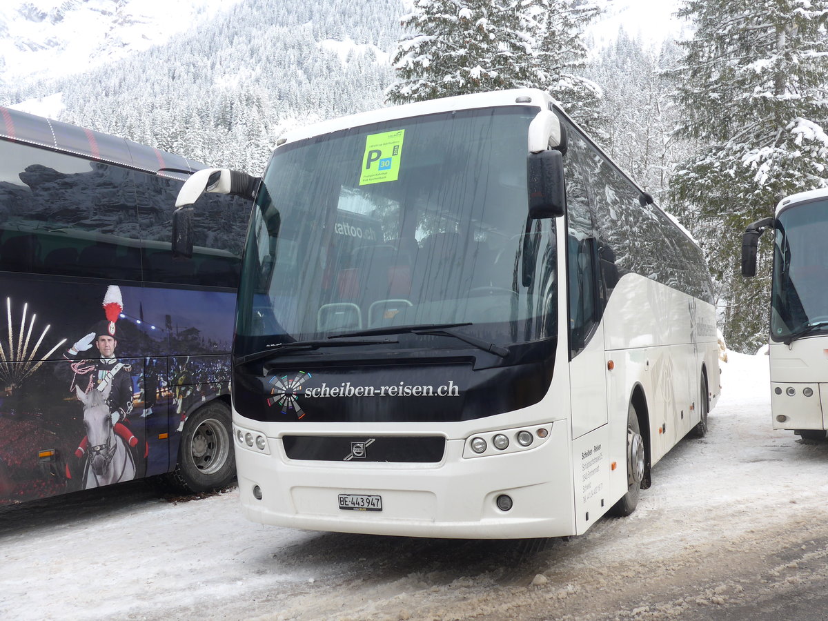 (200'944) - Scheiben, Emmenmatt - BE 443'947 - Volvo am 12. Januar 2019 in Adelboden, Unter dem Birg