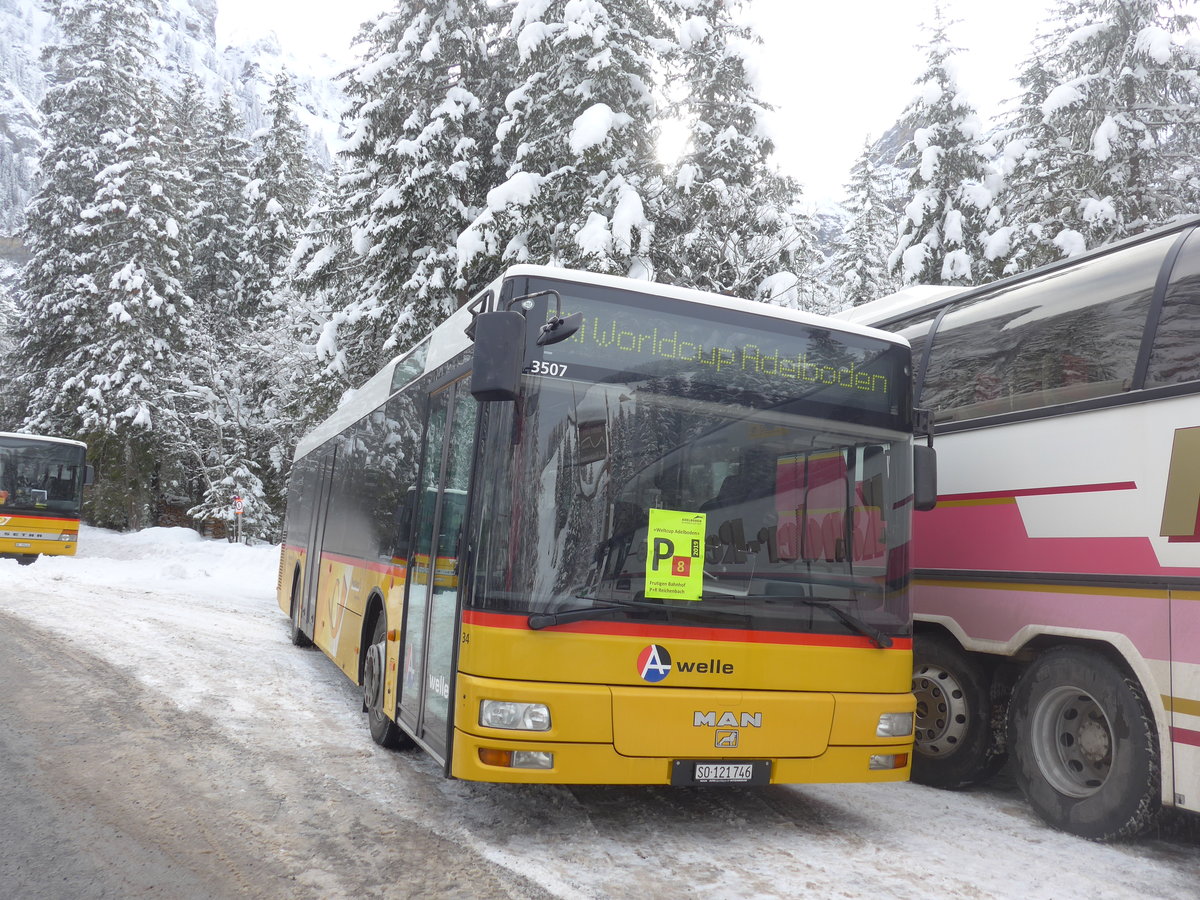 (200'950) - Wyss, Boningen - Nr. 34/SO 121'746 - MAN am 12. Januar 2019 in Adelboden, Unter dem Birg