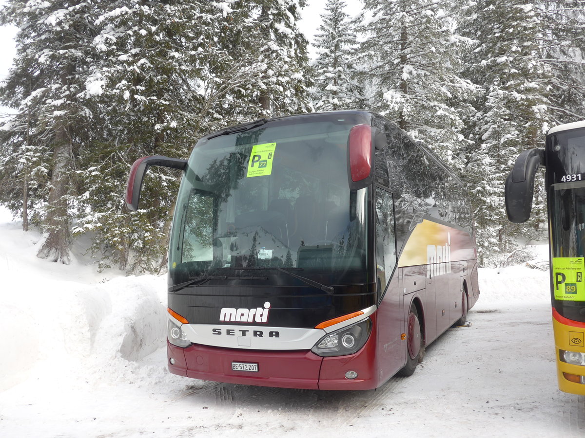 (200'958) - Marti, Kallnach - Nr. 7/BE 572'207 - Setra am 12. Januar 2019 in Adelboden, Unter dem Birg