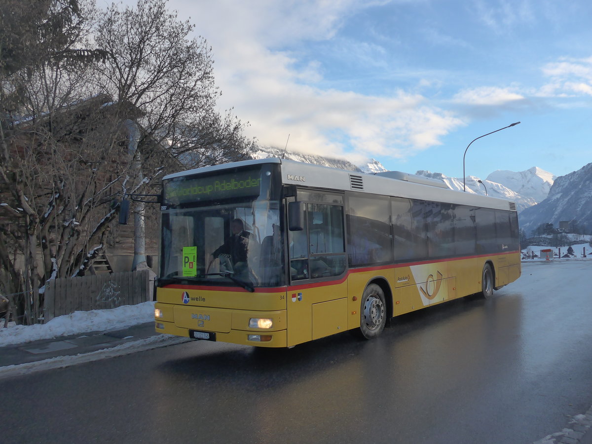 (200'977) - Wyss, Boningen - Nr. 34/SO 121'746 - MAN am 12. Januar 2019 in Frutigen, Parallelstrasse