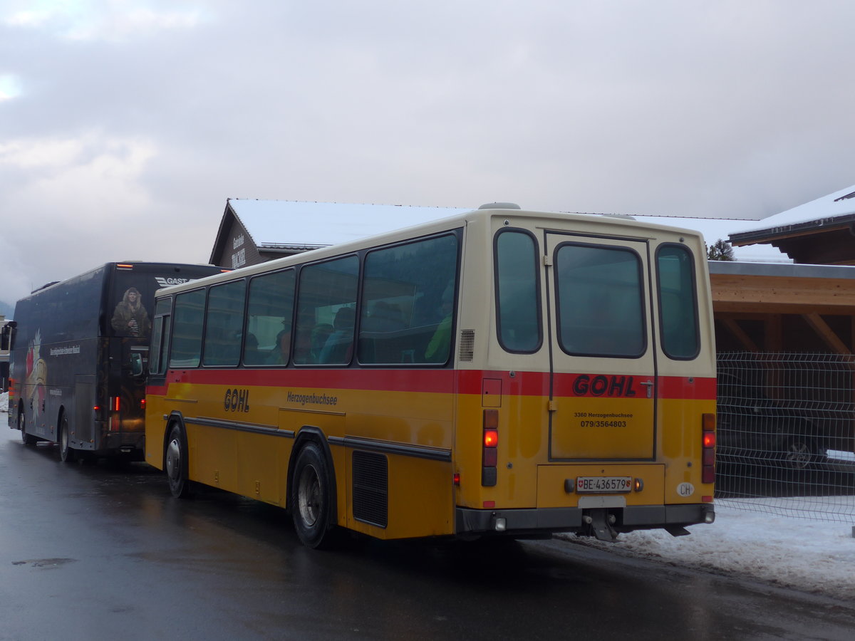 (200'996) - Gohl, Herzogenbuchsee - Nr. 11/BE 436'579 - NAW/Hess (ex Flury, Balm; ex Steiner, Altron Nr. 11) am 12. Januar 2019 beim Bahnhof Frutigen