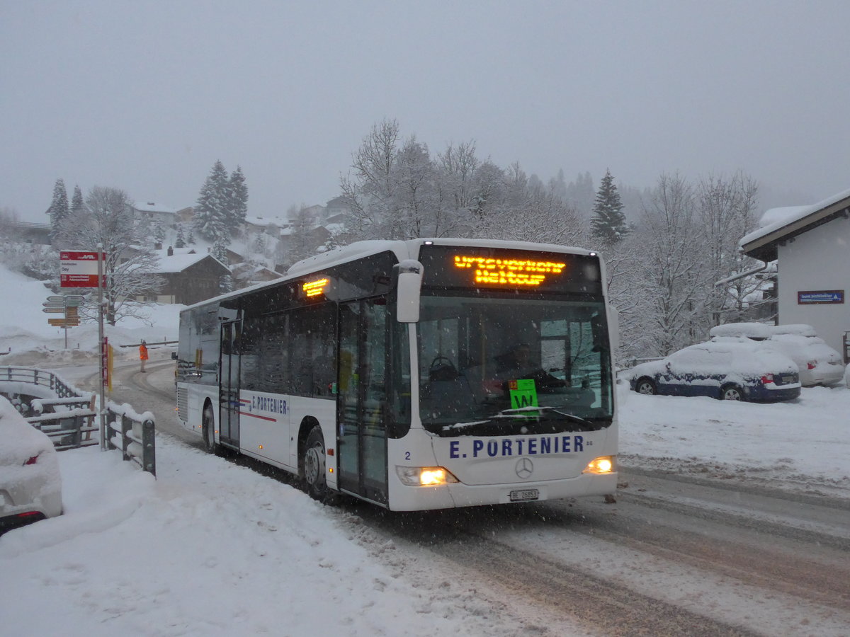 (201'017) - Portenier, Adelboden - Nr. 2/BE 26'853 - Mercedes (ex Dr. Richard, A-Wien) am 13. Januar 2019 in Adelboden, Oey