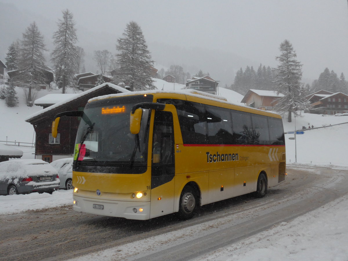 (201'038) - Tschannen, Zofingen - Nr. 16/AG 7755 - Temsa am 13. Januar 2019 in Adelboden, Oey