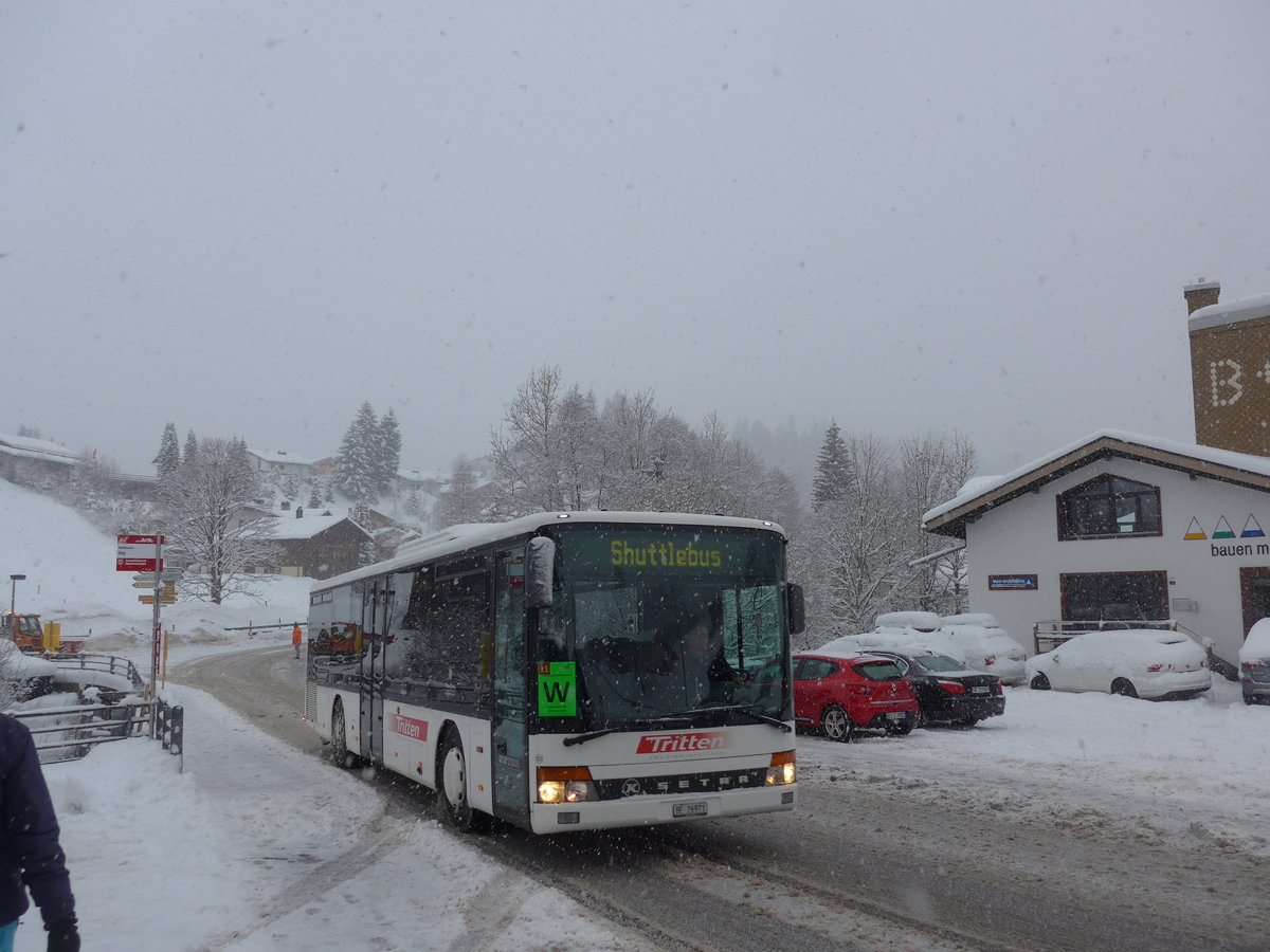 (201'098) - Tritten, Zweisimmen - Nr. 52/BE 26'971 - Setra (ex Interbus, Yverdon Nr. 52; ex AAGL Liestal Nr. 63) am 13. Januar 2019 in Adelboden, Oey