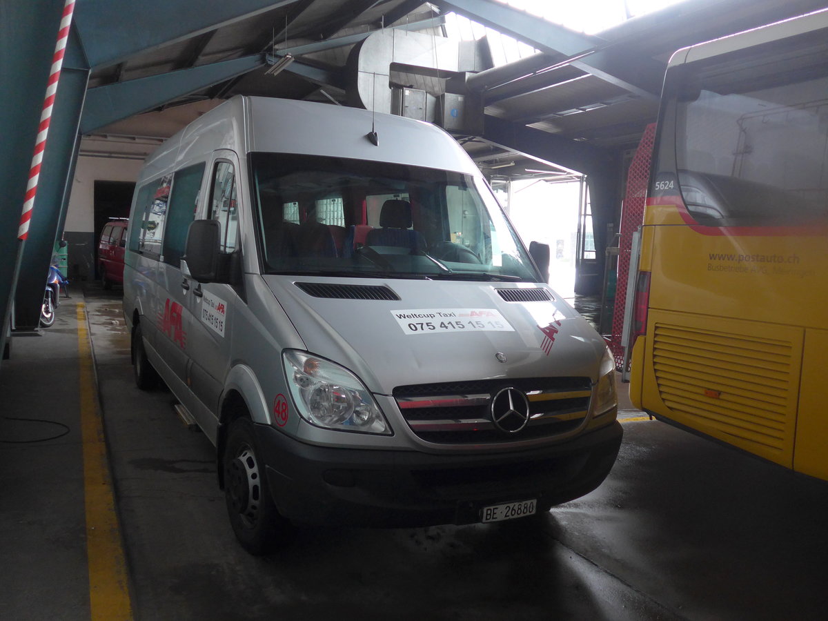 (201'132) - AFA Adelboden - Nr. 48/BE 26'880 - Mercedes (ex Oehrli, Lenk) am 13. Januar 2019 in Adelboden, Busstation