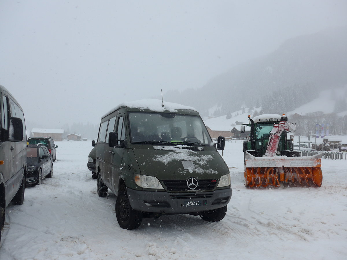 (201'136) - Schweizer Armee - M+34'178 - Mercedes am 13. Januar 2019 in Adelboden, Weltcup