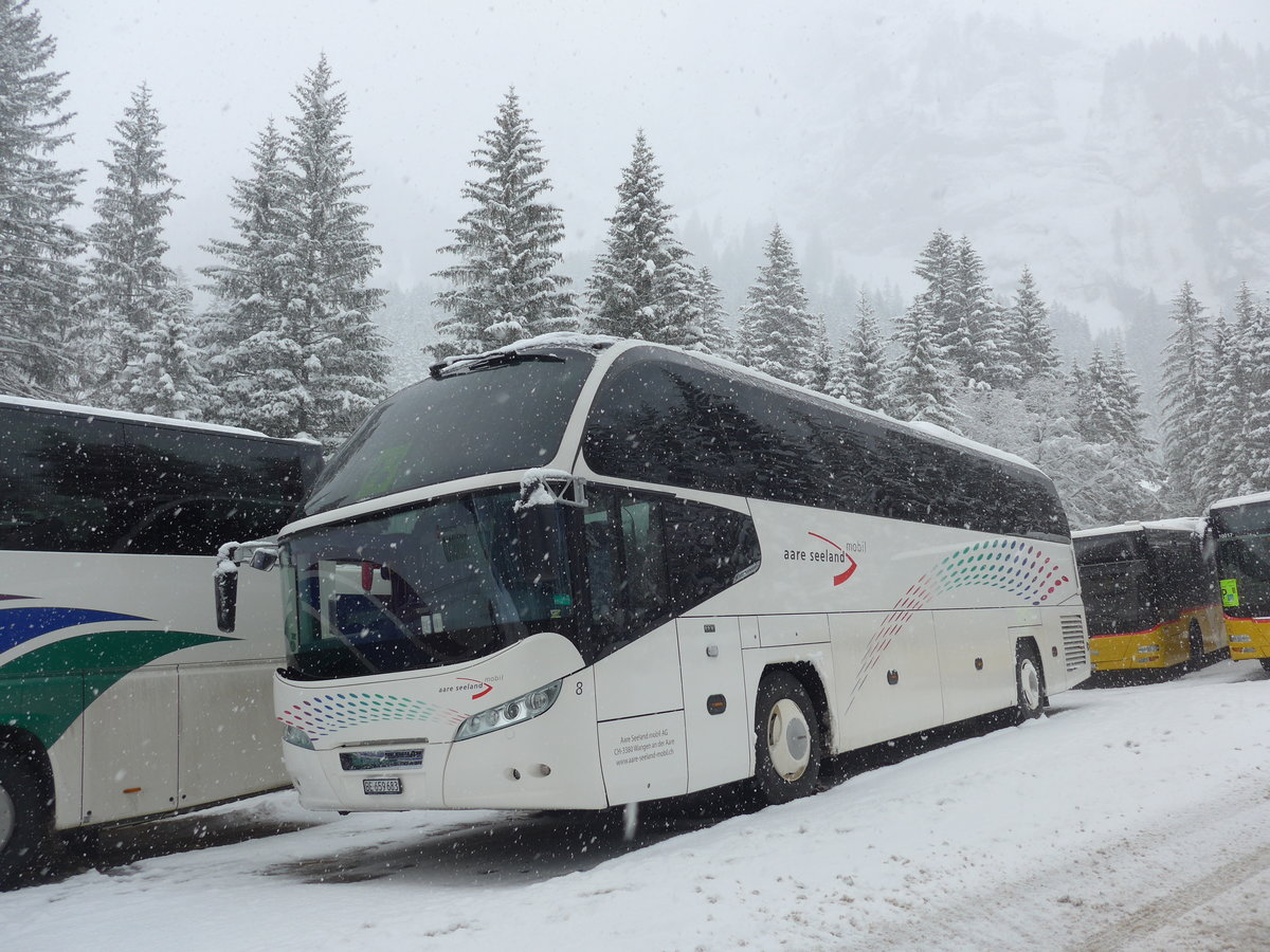 (201'161) - ASm Langenthal - Nr. 8/BE 659'683 - Neoplan am 13. Januar 2019 in Adelboden, Unter dem Birg