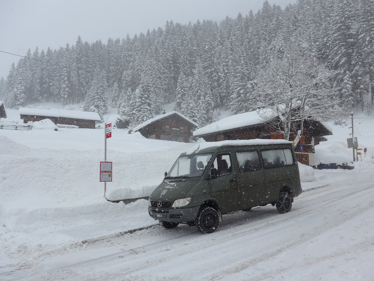 (201'186) - Schweizer Armee - M+34'178 - Mercedes am 13. Januar 2019 in Adelboden, Unter dem Birg