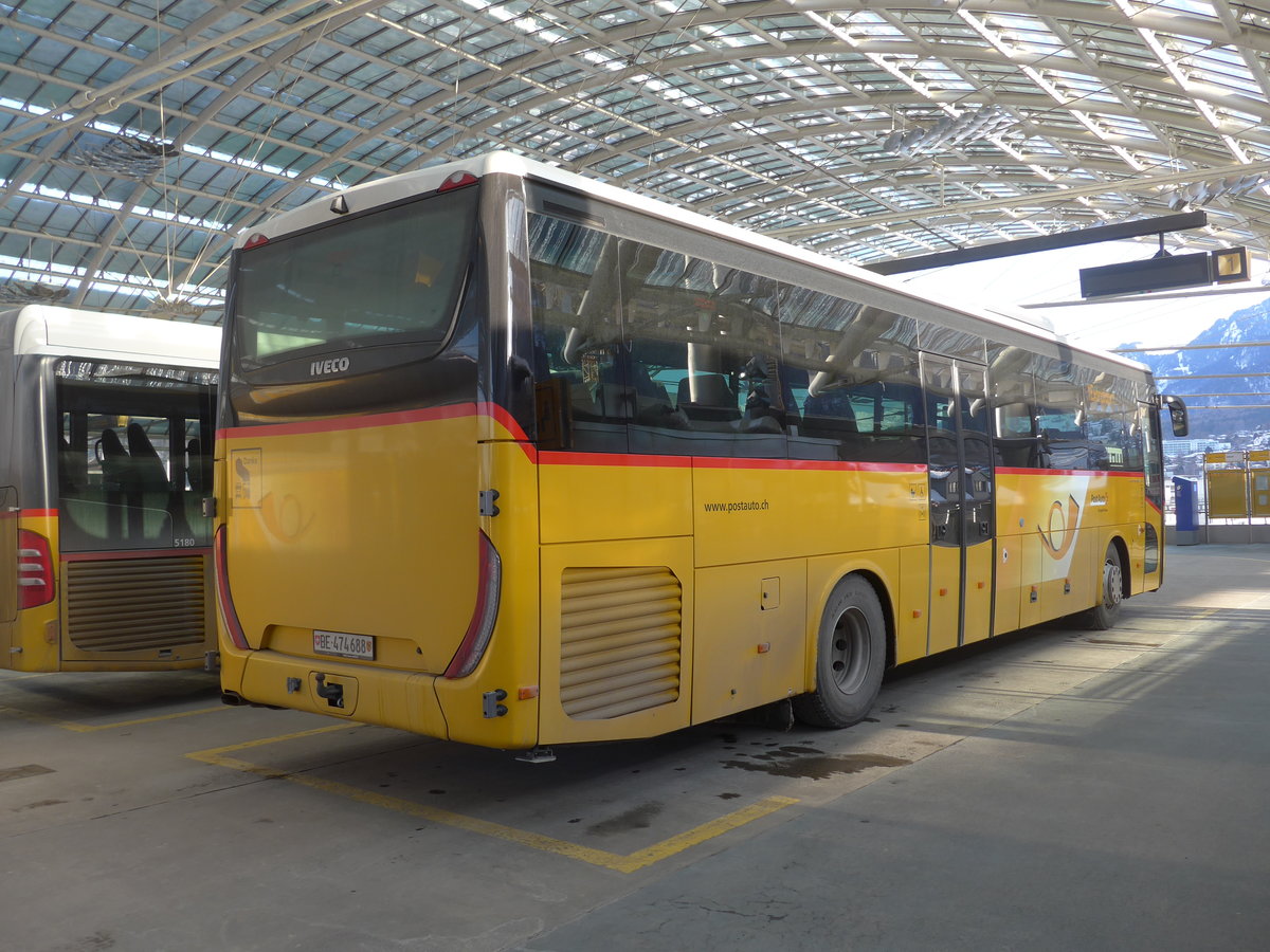 (201'232) - PostAuto Bern - BE 474'688 - Iveco am 19. Januar 2019 in Chur, Postautostation