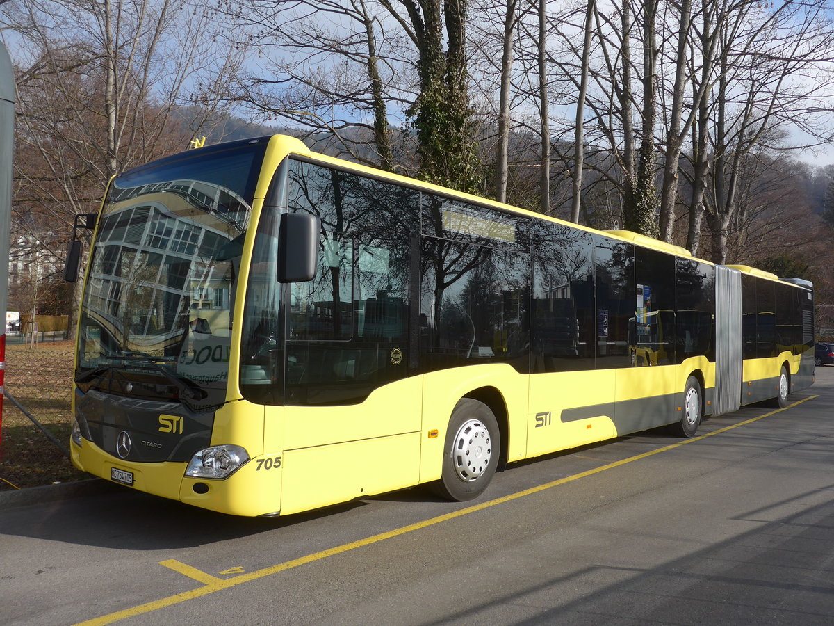 (201'310) - STI Thun - Nr. 705/BE 754'705 - Mercedes am 22. Januar 2019 bei der Schifflndte Thun