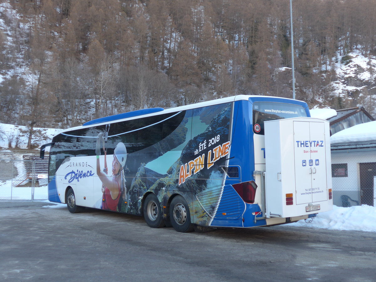 (201'759) - Theytaz, Sion - VS 11'008 - Setra am 24. Februar 2019 in Evolne, Parkplatz