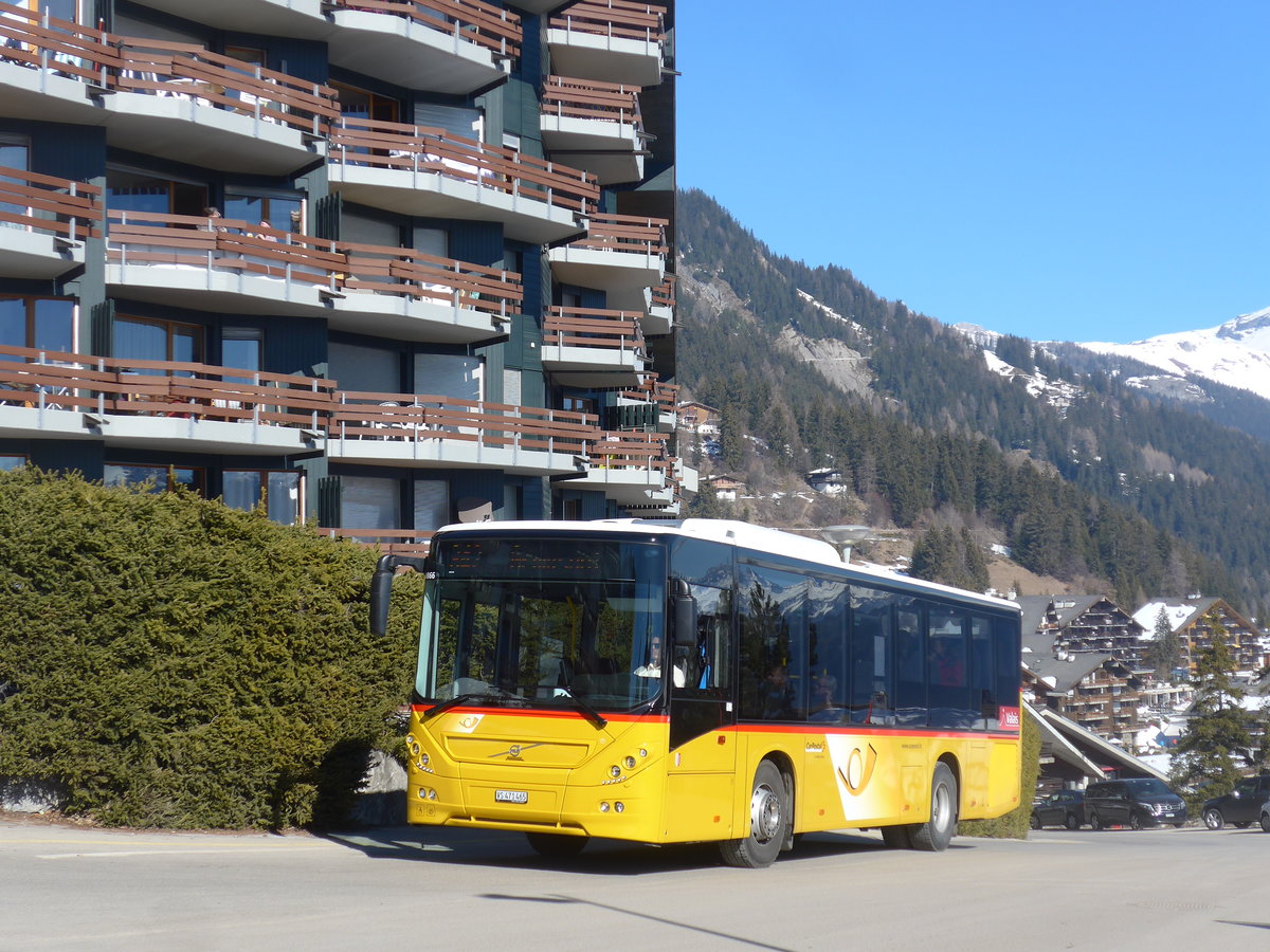 (201'779) - PostAuto Wallis - Nr. 36/VS 471'465 - Volvo am 24. Februar 2019 in Anzre, Tlcabine