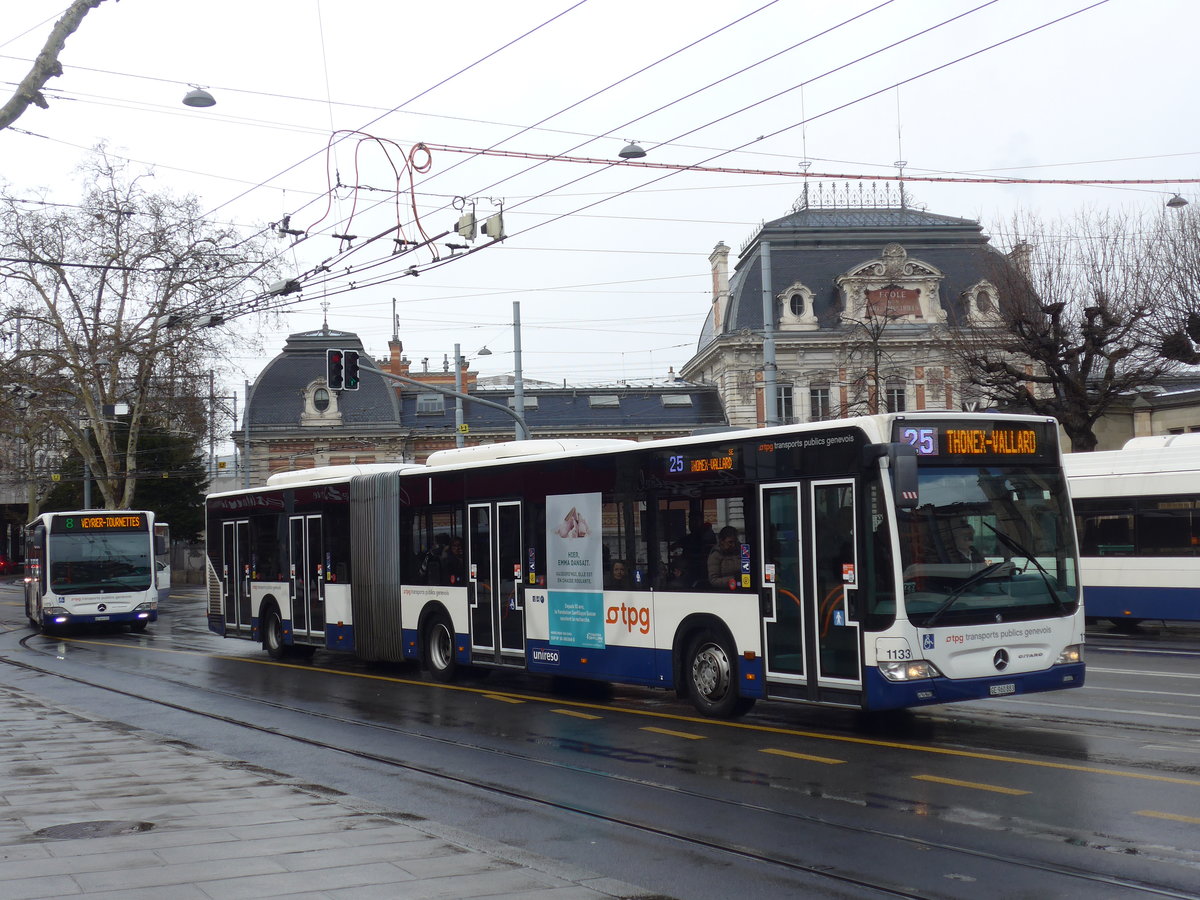 (202'230) - TPG Genve - Nr. 1133/GE 960'883 - Mercedes am 11. Mrz 2019 in Genve, Place des Vingt-Deux-Cantons