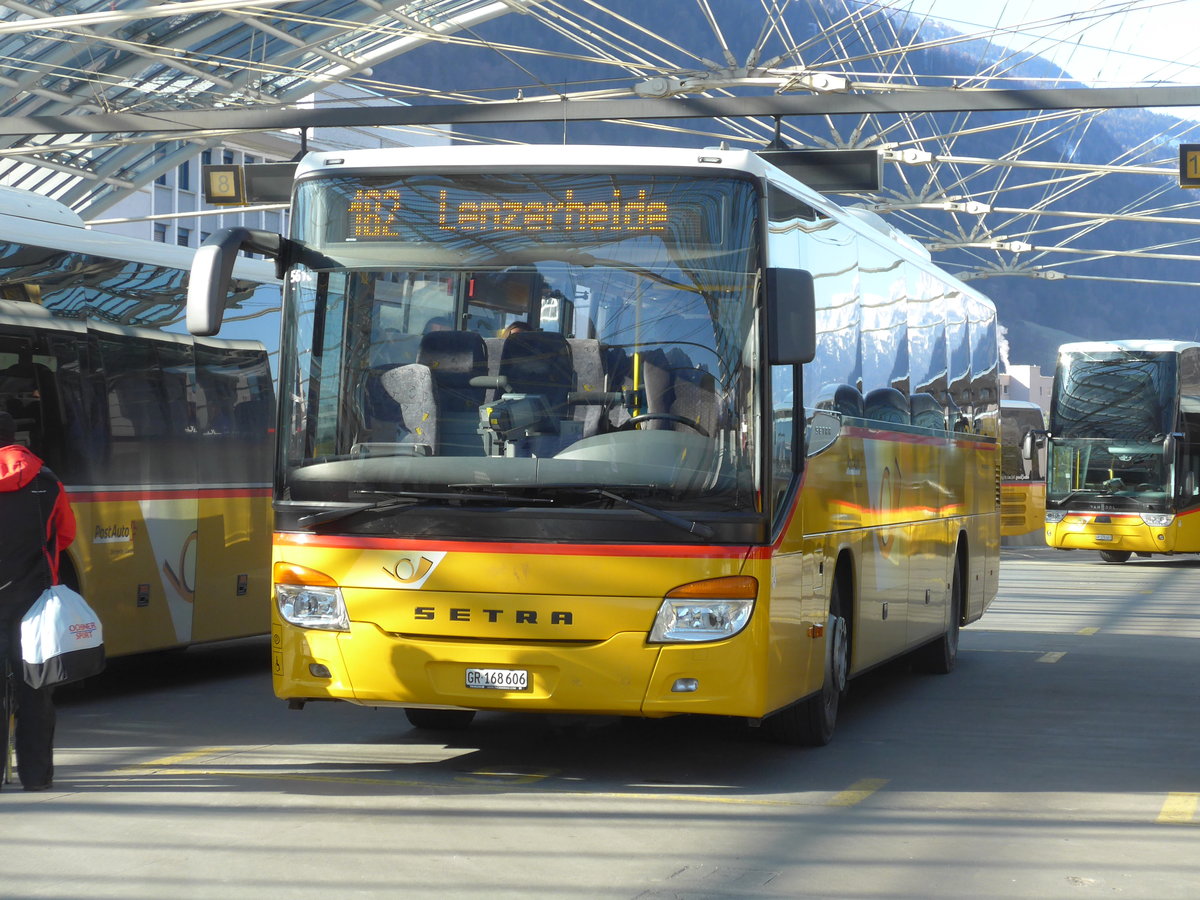 (202'585) - PostAuto Graubnden - GR 168'606 - Setra am 20. Mrz 2019 in Chur, Postautostation