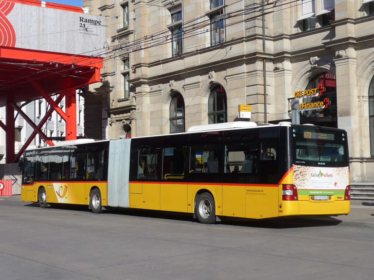 (202'770) - Moser, Flaach - Nr. 359/ZH 592'508 - MAN am 21. Mrz 2019 beim Hauptbahnhof Winterthur