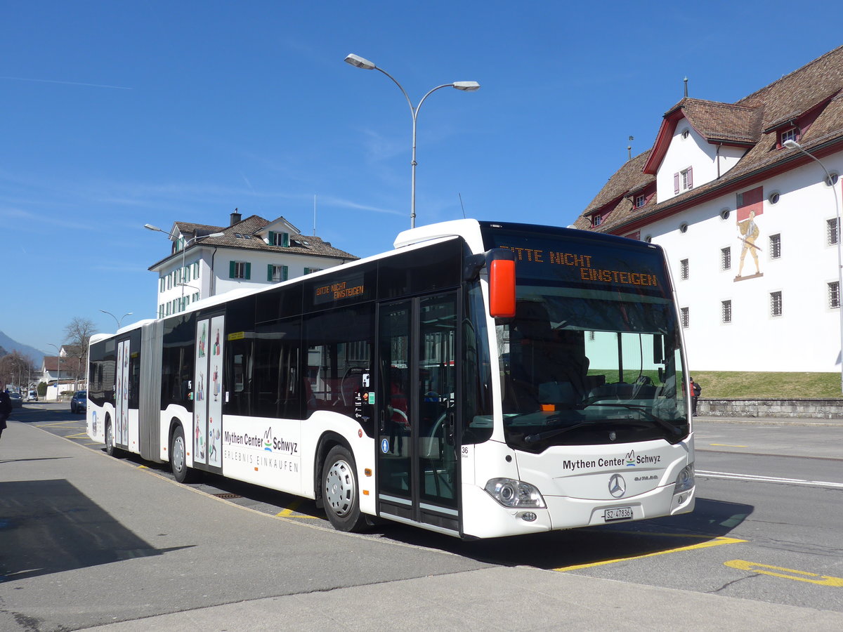 (202'831) - AAGS Schwyz - Nr. 36/SZ 47'836 - Mercedes am 22. Mrz 2019 in Schwyz, Post