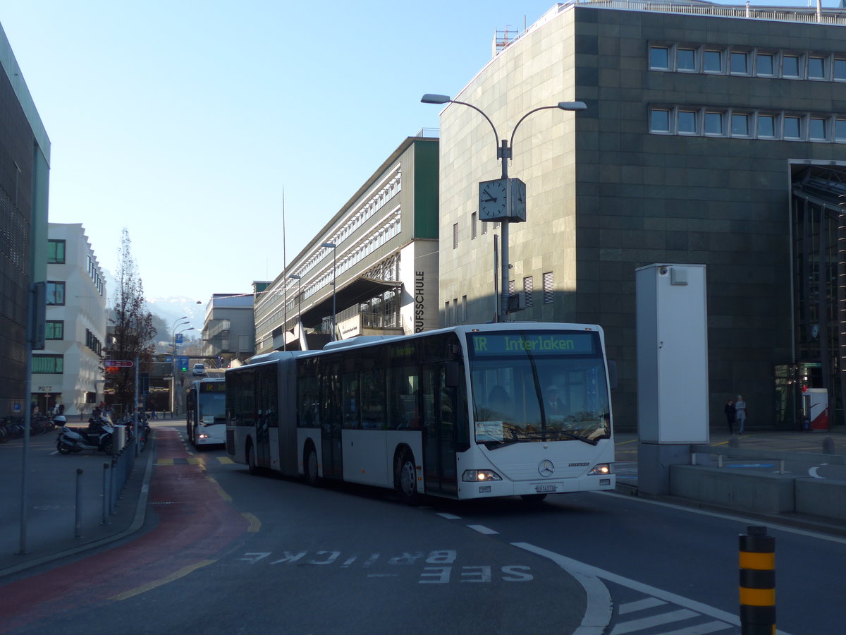 (202'923) - ARAG Ruswil - LU 143'730 - Mercedes (ex Schneider, Ermenswil Nr. 7) am 23. Mrz 2019 beim Bahnhof Luzern