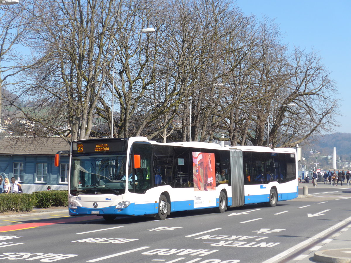 (202'984) - VBL Luzern - Nr. 175/LU 249'493 - Mercedes am 23. Mrz 2019 beim Bahnhof Luzern