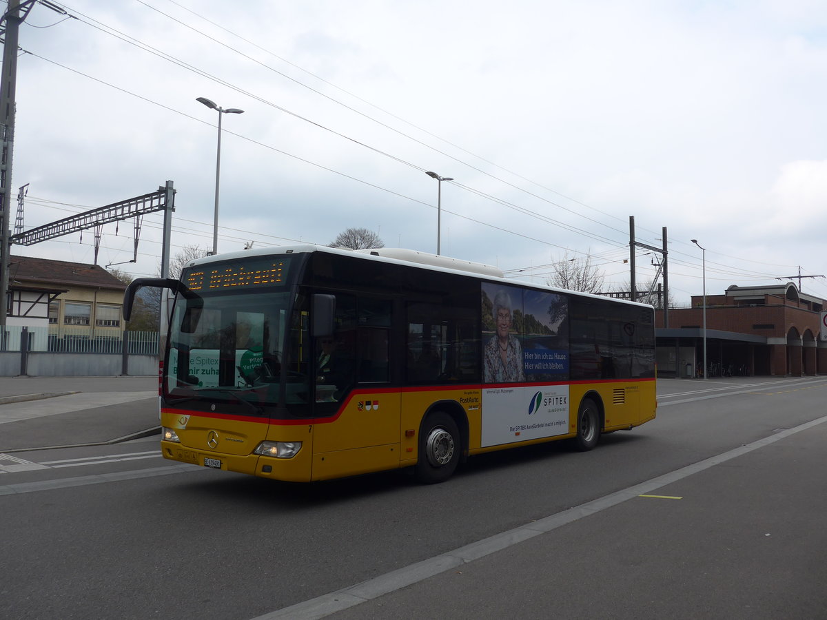 (203'658) - Lengacher, Wichtrach - Nr. 7/BE 619'491 - Mercedes am 14. April 2019 beim Bahnhof Mnsingen