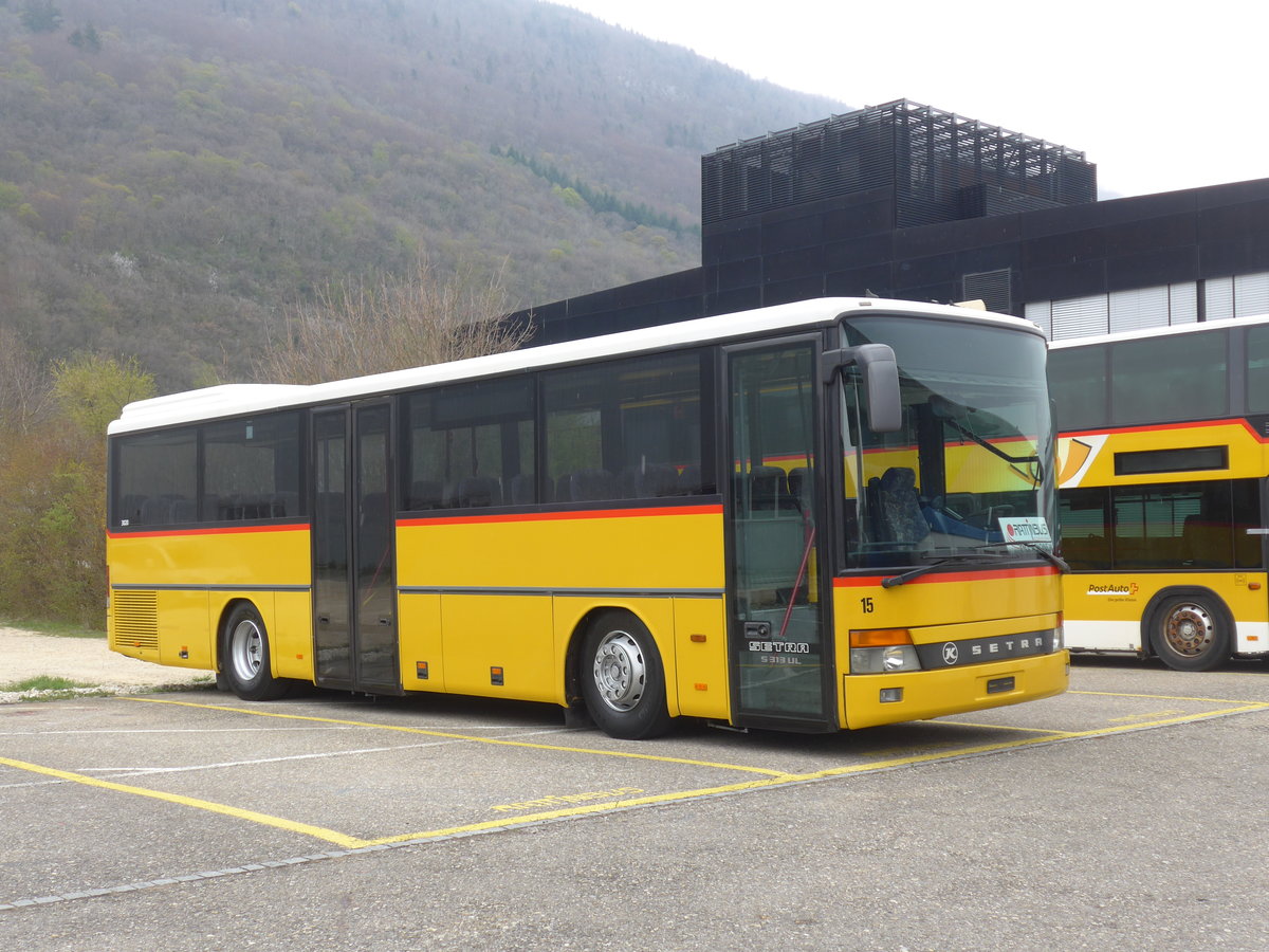 (203'674) - ATV, Rivera - Nr. 15 - Setra (ex AutoPostale Ticino; ex Barenco, Faido) am 14. April 2019 in Biel, Rattinbus