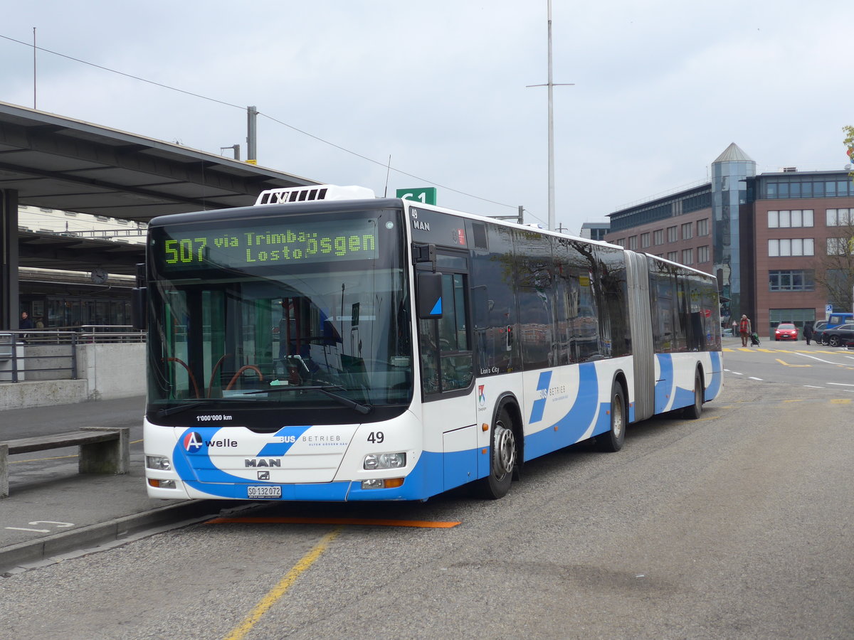 (203'685) - BOGG Wangen b.O. - Nr. 49/SO 132'072 - MAN am 14. April 2019 beim Bahnhof Olten