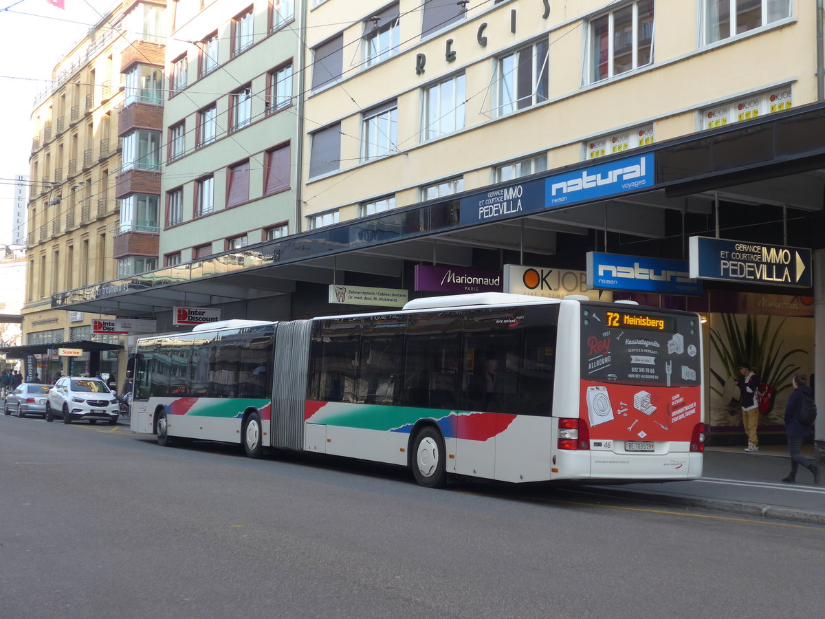 (203'792) - ASm Langenthal - Nr. 46/BE 703'519 - MAN am 15. April 2019 beim Bahnhof Biel