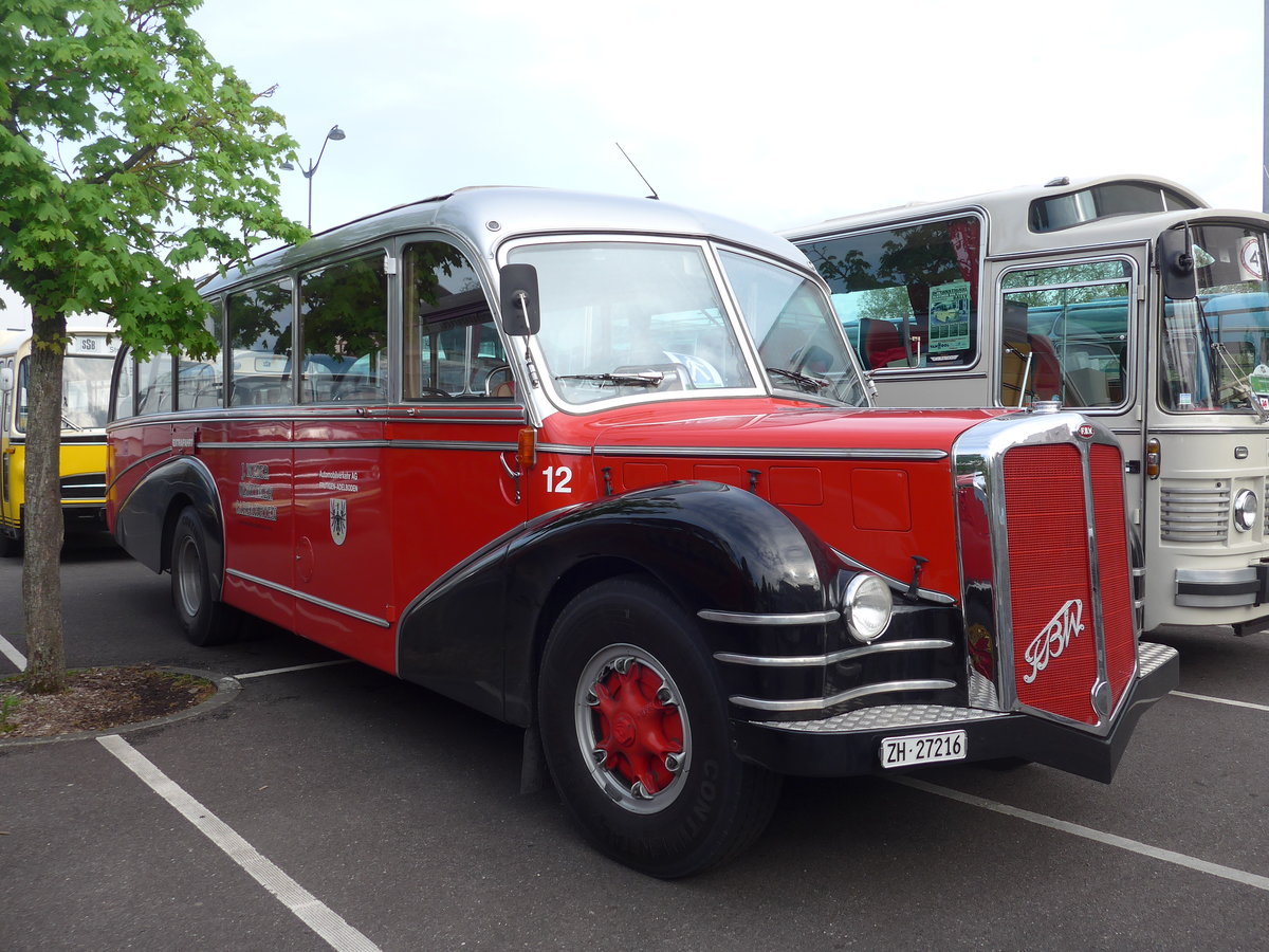 (204'079) - Aus der Schweiz: Meier, Grt - Nr. 12/ZH 27'216 - FBW/R&J (ex Wespe, Altsttten; ex AFA Adelboden Nr. 12) am 26. April 2019 in Haguenau, Parkplatz