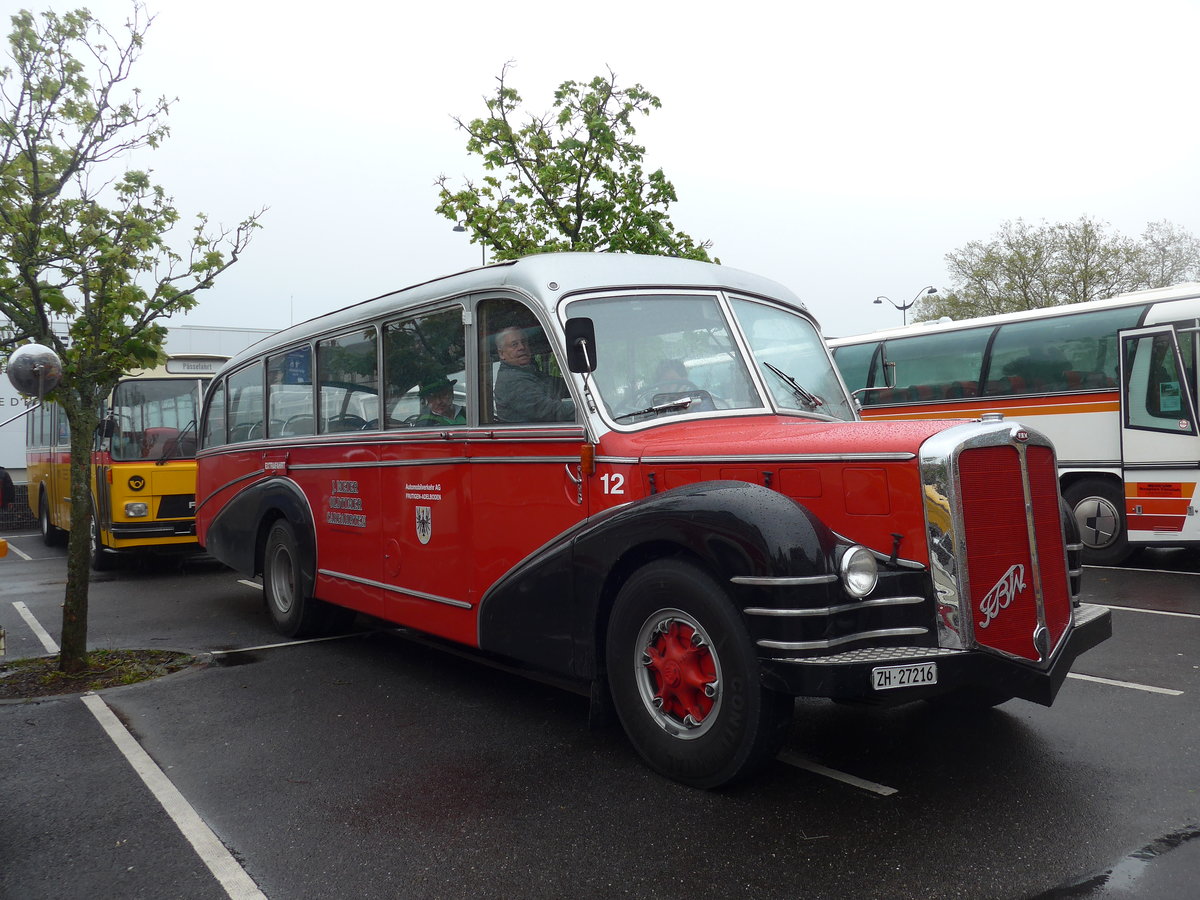 (204'407) - Aus der Schweiz: Meier, Grt - Nr. 12/ZH 27'216 - FBW/R&J (ex Wespe, Altsttten; ex AFA Adelboden Nr. 12) am 27. April 2019 in Haguenau, Parkplatz