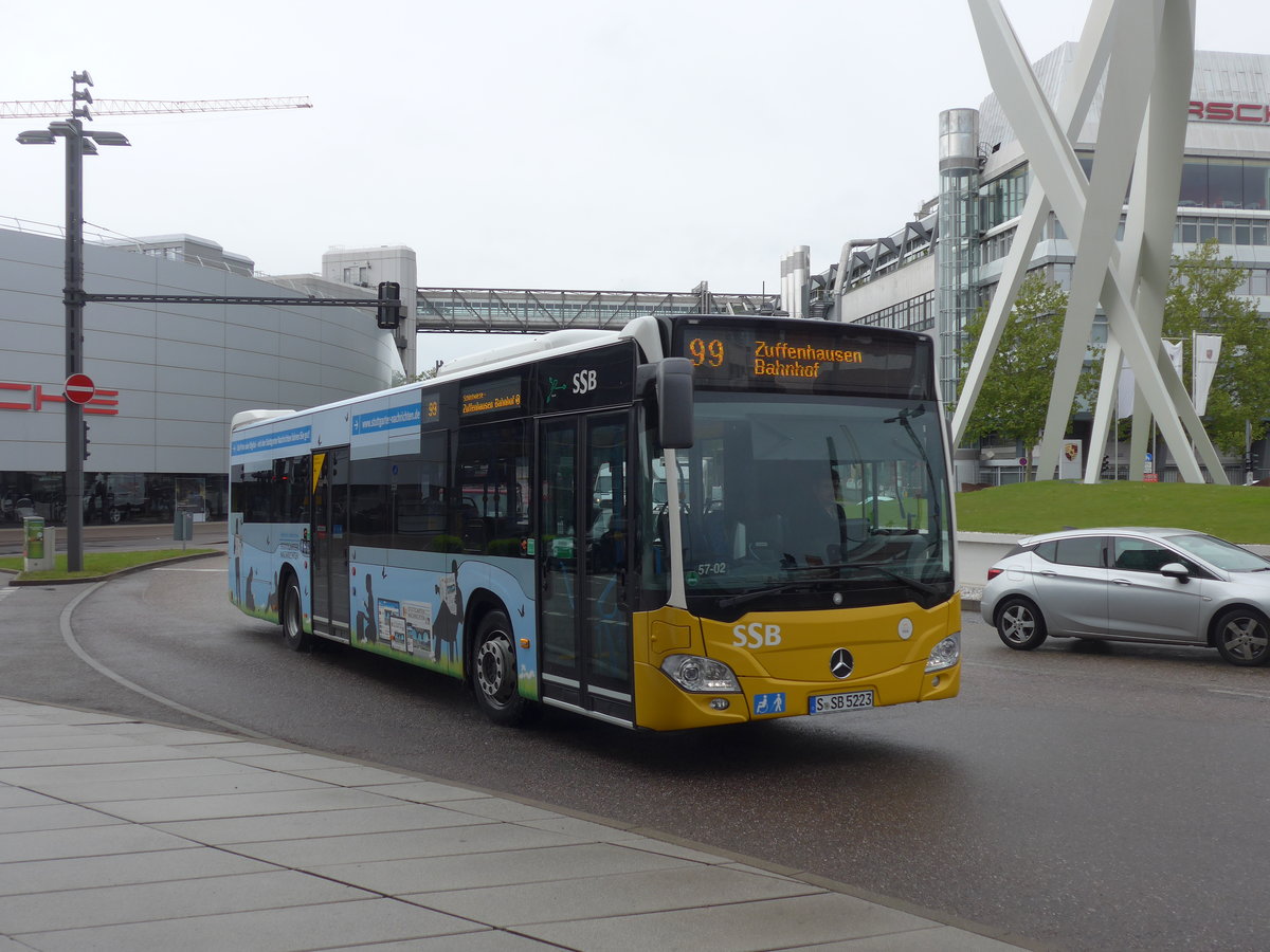 (204'661) - SSB Stuttgart - S-SB 5223 - Mercedes am 9. Mai 2019 in Zuffenhausen, Porsche