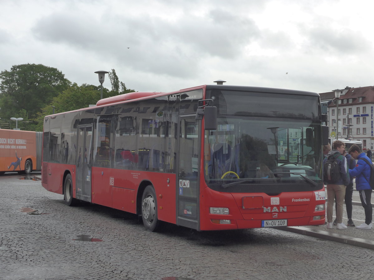 (204'671) - OVF Nrnberg - N-OV 109 - MAN am 9. Mai 2019 beim Bahnhof Wrzburg