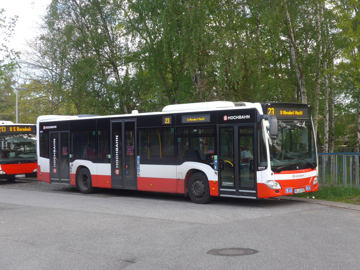 (204'872) - HHA Hamburg - Nr. 1777/HH-JA 957 - Mercedes am 11. Mai 2019 in Hamburg, U-Bahnhof Billstedt