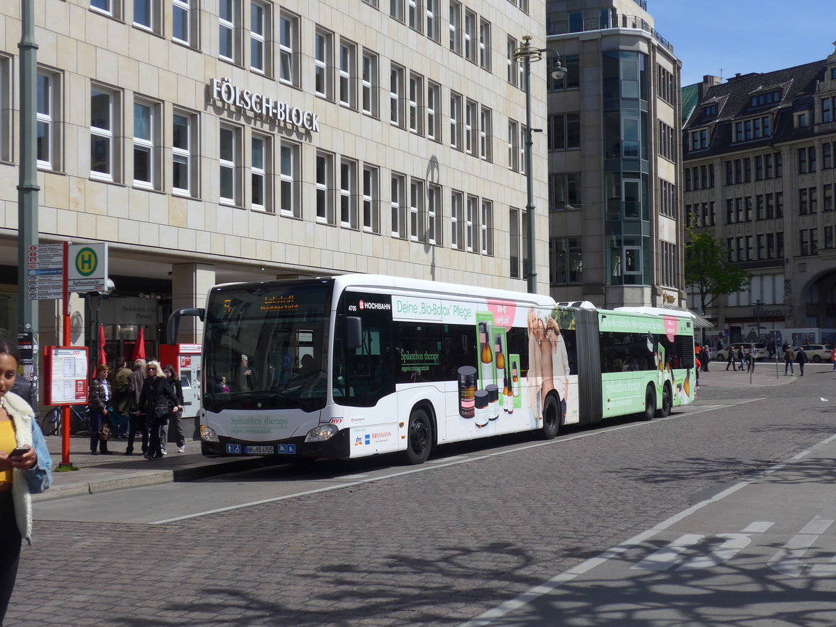 (204'950) - HHA Hamburg - Nr. 4705/HH-YB 4705 - Mercedes am 11. Mai 2019 in Hamburg, Rathausmarkt