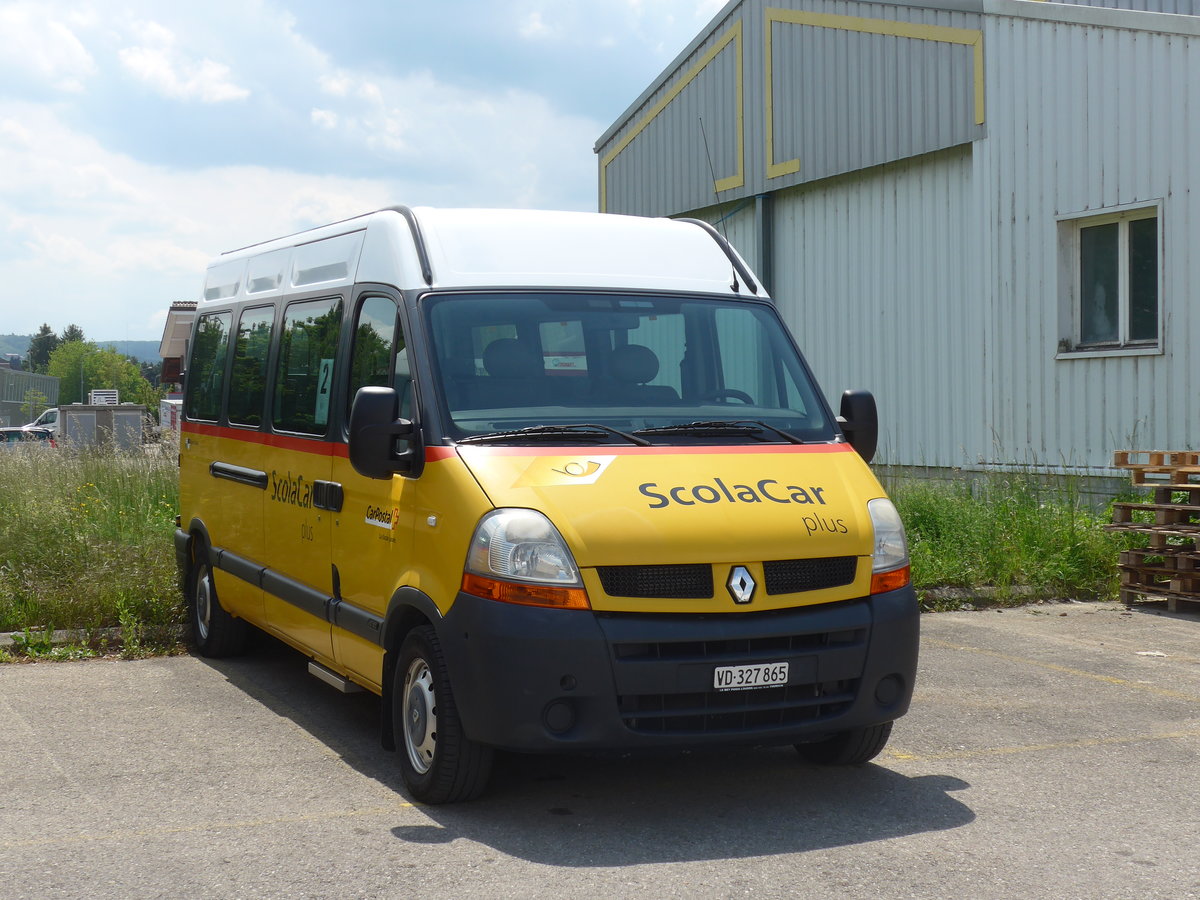 (205'397) - CarPostal Ouest - VD 327'865 - Renault am 25. Mai 2019 in Grandcour, Marcuard Paysages