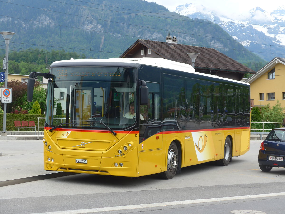 (205'557) - PostAuto Zentralschweiz - Nr. 12/OW 12'275 - Volvo (ex Dillier, Sarnen Nr. 12) am 27. Mai 2019 beim Bahnhof Sarnen