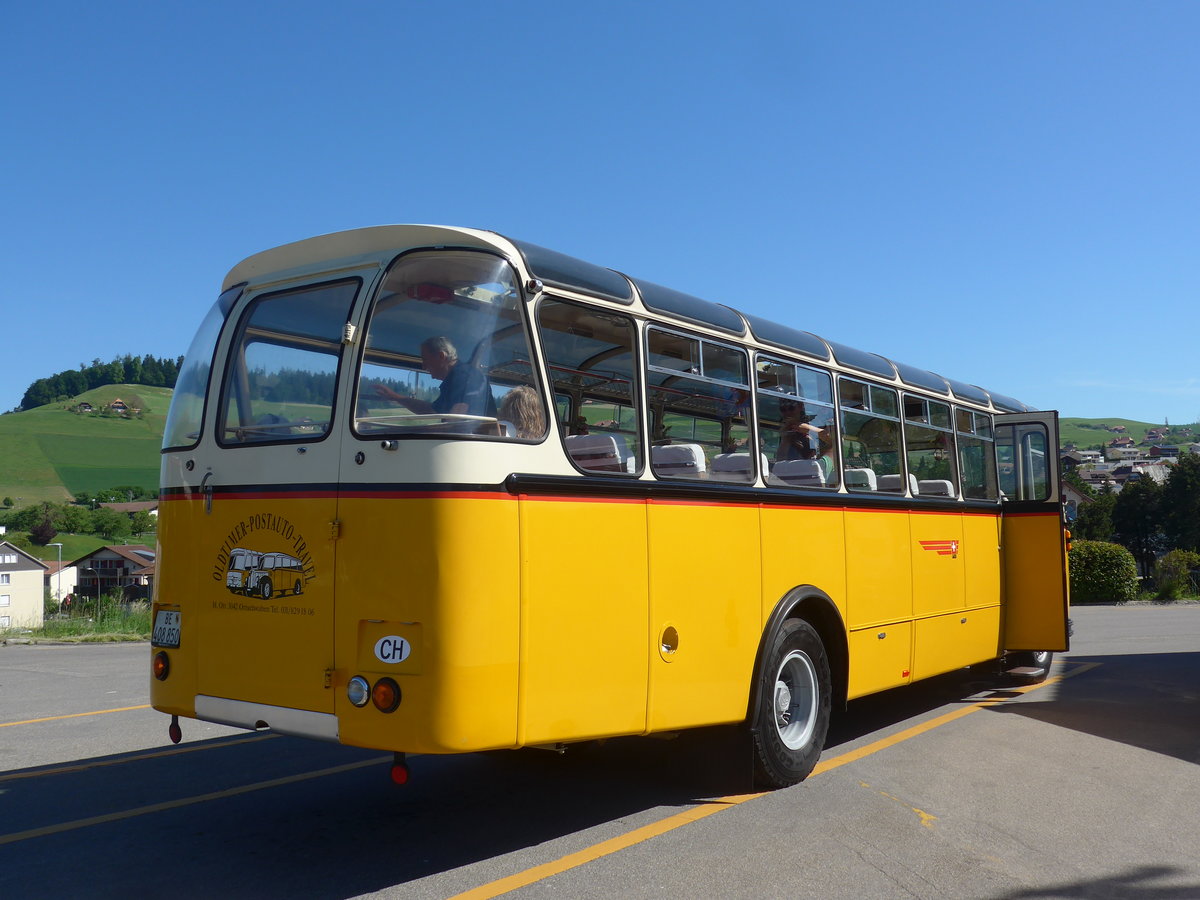 (205'698) - Ott, Ortschwaben - BE 408'850 - FBW/FHS (ex Nef, Hemberg; ex Mathis, Chur; ex P 24'163) - am 2. Juni 2019 beim Bahnhof Biglen