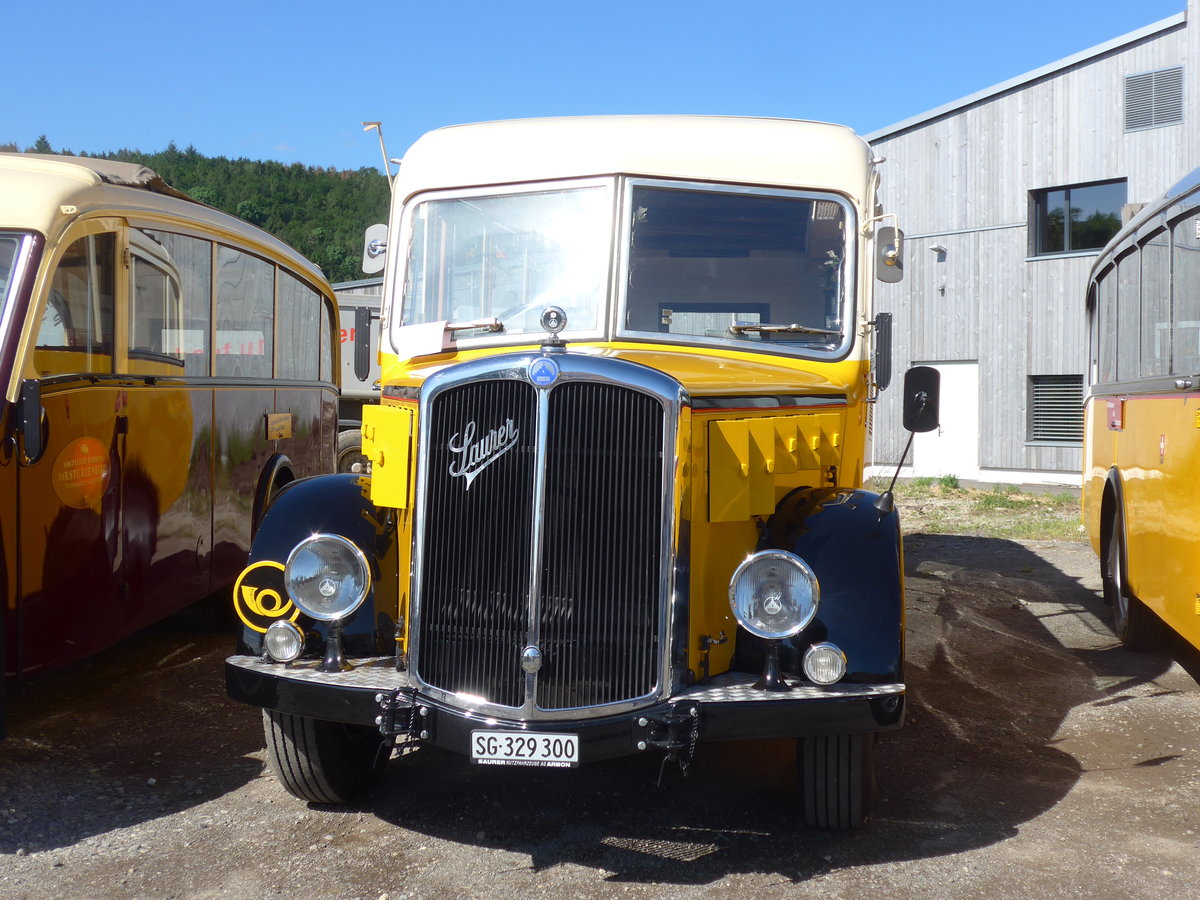 (205'808) - Baumgartner, Horn - SG 329'300 - Saurer/Tscher (ex Bucheli, Kriens Nr. 10; ex Grni, Udligenswil) am 8. Juni 2019 in Thayngen, Saurertreffen