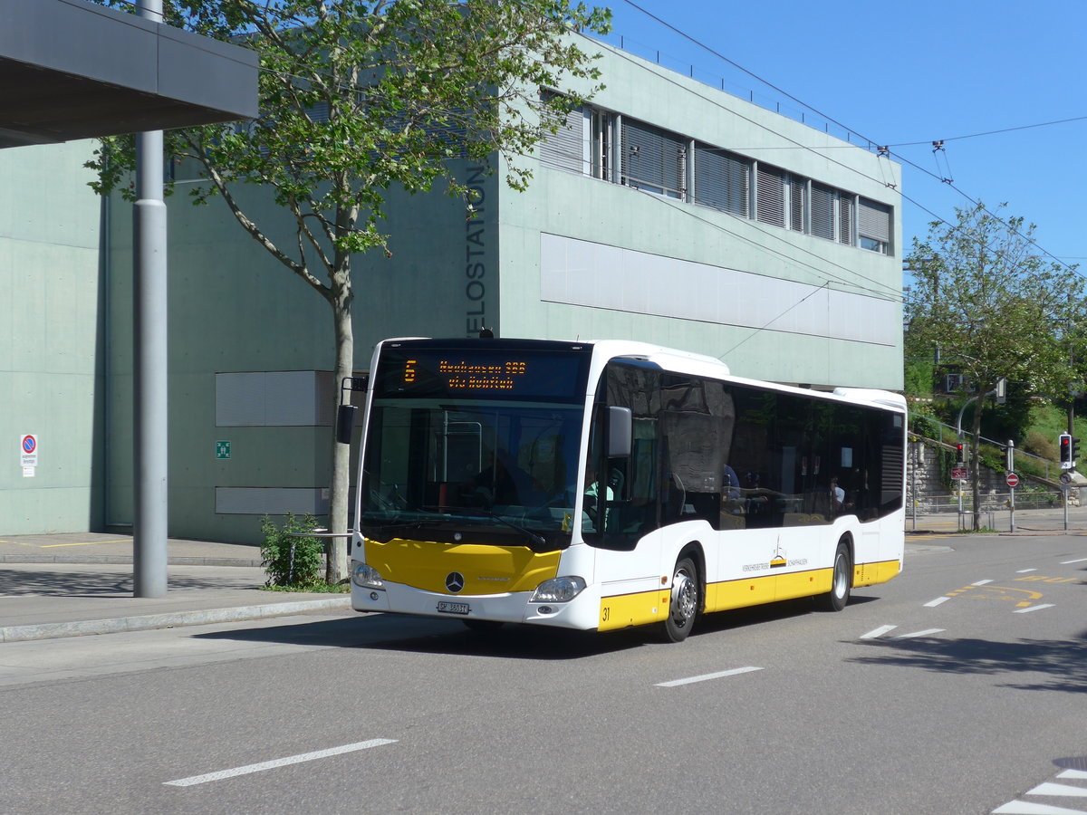 (205'886) - VBSH Schaffhausen - Nr. 31/SH 38'031 - Mercedes am 8. Juni 2019 beim Bahnhof Schaffhausen