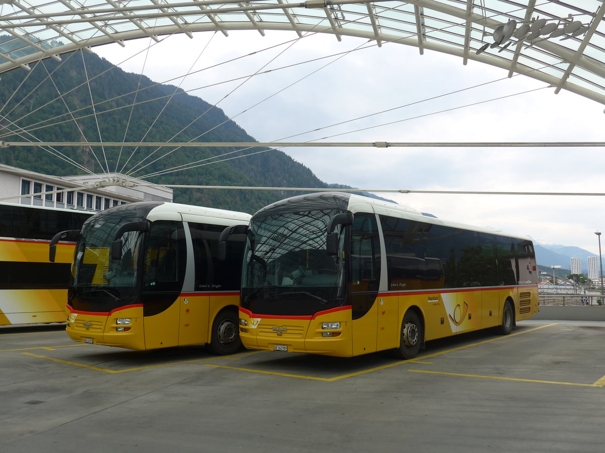 (206'205) - PostAuto Graubnden - GR 162'989 - MAN am 9. Juni 2019 in Chur, Postautostation