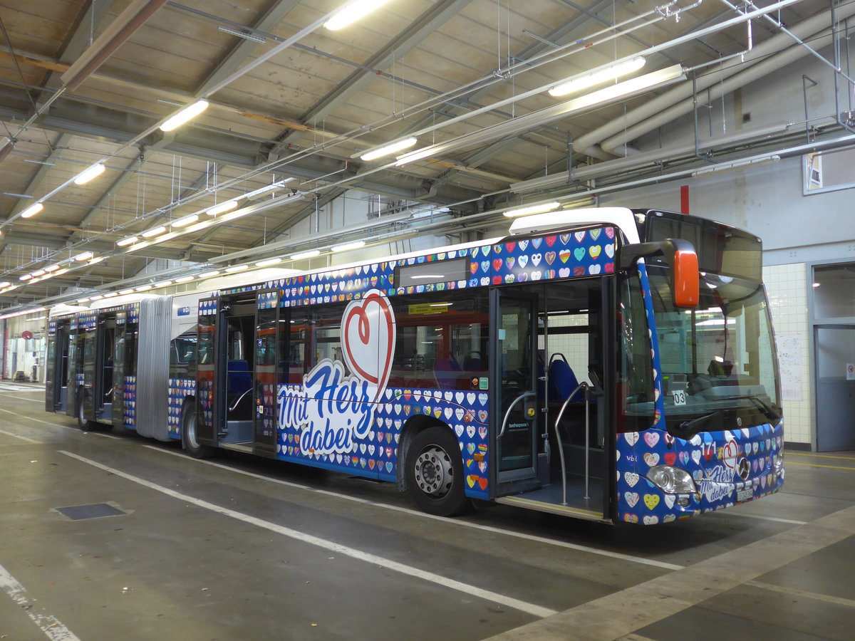 (206'507) - VBL Luzern - Nr. 171/LU 248'364 - Mercedes am 22. Juni 2019 in Luzern, Depot