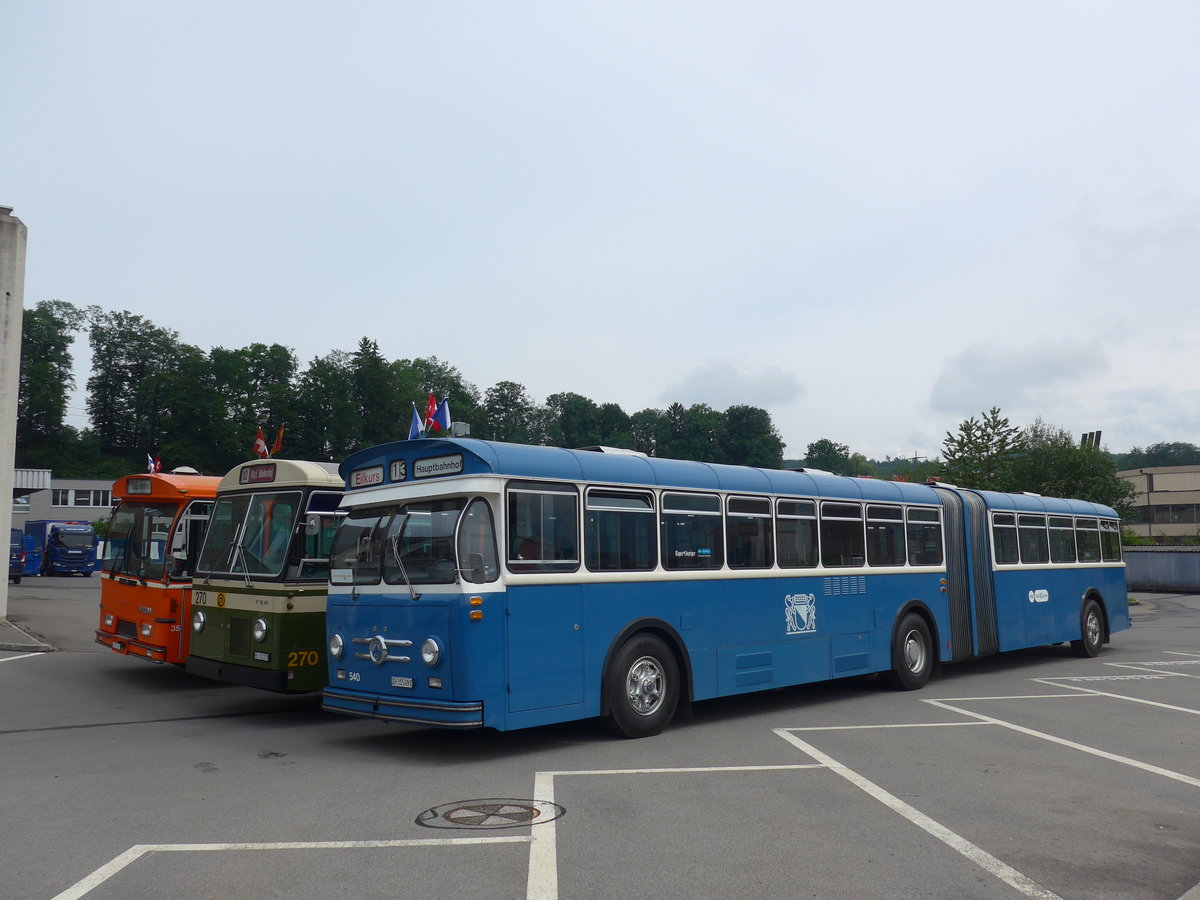 (206'575) - VBZ Zrich (TMZ) - Nr. 540/ZH 315'491 - Saurer/Saurer (ex Nr. 7540; ex Nr. 540) am 22. Juni 2019 in Emmenbrcke, Debrunner Acifer