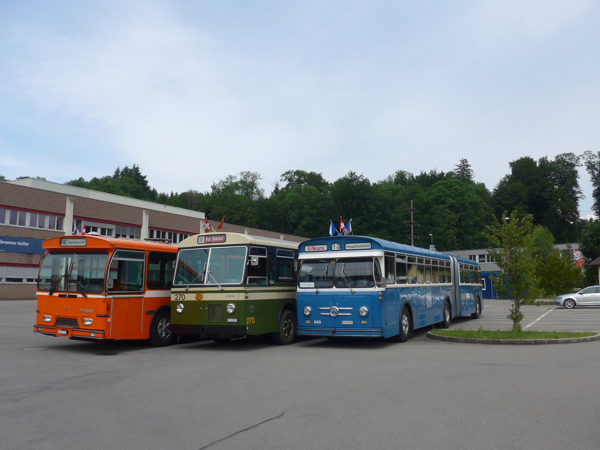 (206'616) - VBZ Zrich (TMZ) - Nr. 540/ZH 315'491 - Saurer/Saurer (ex Nr. 7540; ex Nr. 540) am 22. Juni 2019 in Emmenbrcke, Debrunner Acifer