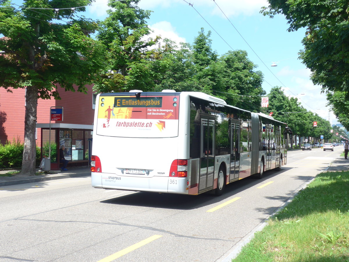 (206'671) - SW Winterthur - Nr. 361/ZH 473'361 - MAN am 23. Juni 2019 in Winterthur, Feldtal