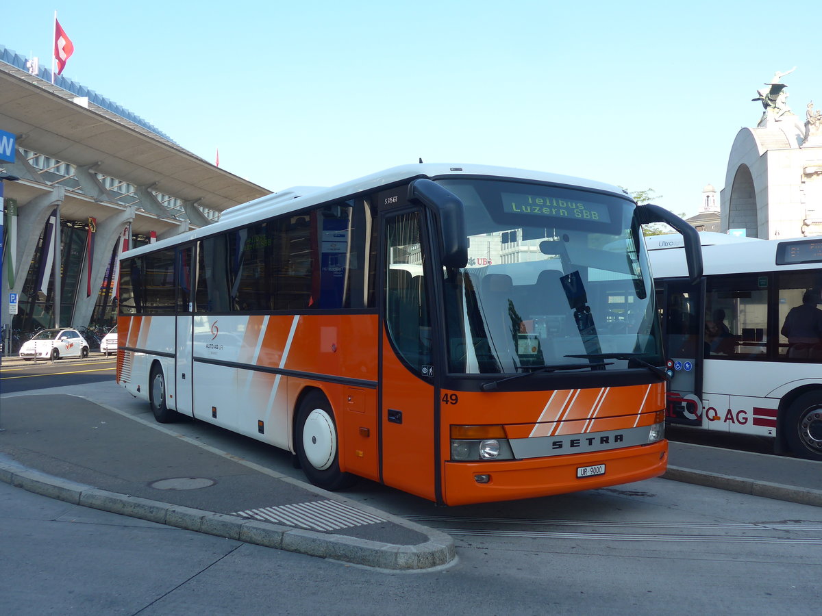 (206'848) - AAGU Altdorf - Nr. 49/UR 9000 - Setra am 30. Juni 2019 beim Bahnhof Luzern