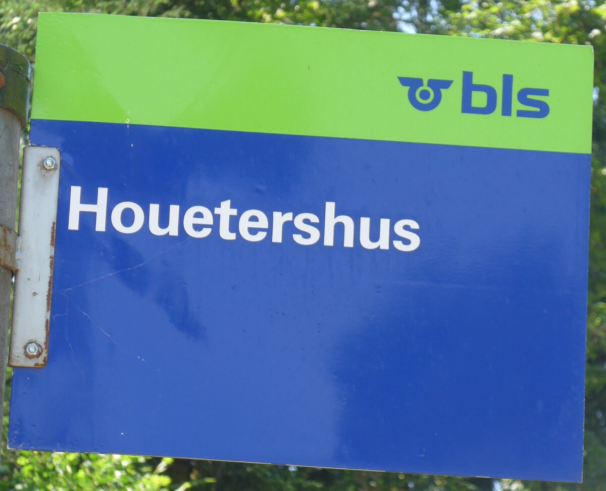 (206'873) - bls-Haltestellenschild - Gohl, Houetershus - am 30. Juni 2019