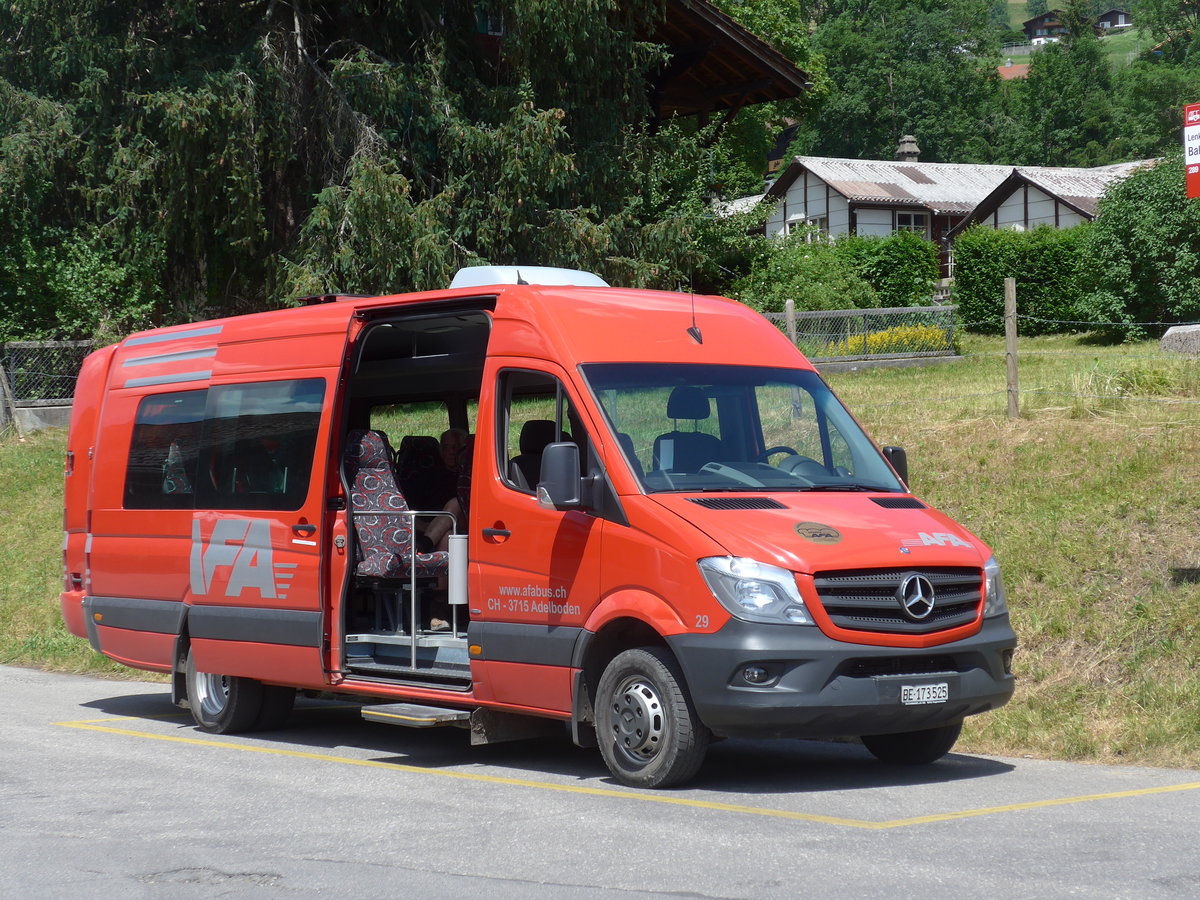 (206'926) - AFA Adelboden - Nr. 29/BE 173'525 - Mercedes am 1. Juli 2019 beim Bahnhof Lenk